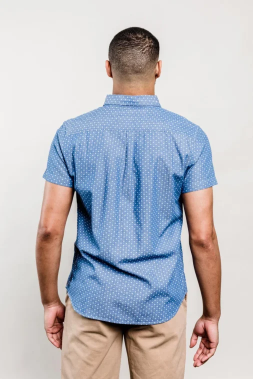 Man Blue Summer Shirt w Video - Image 3